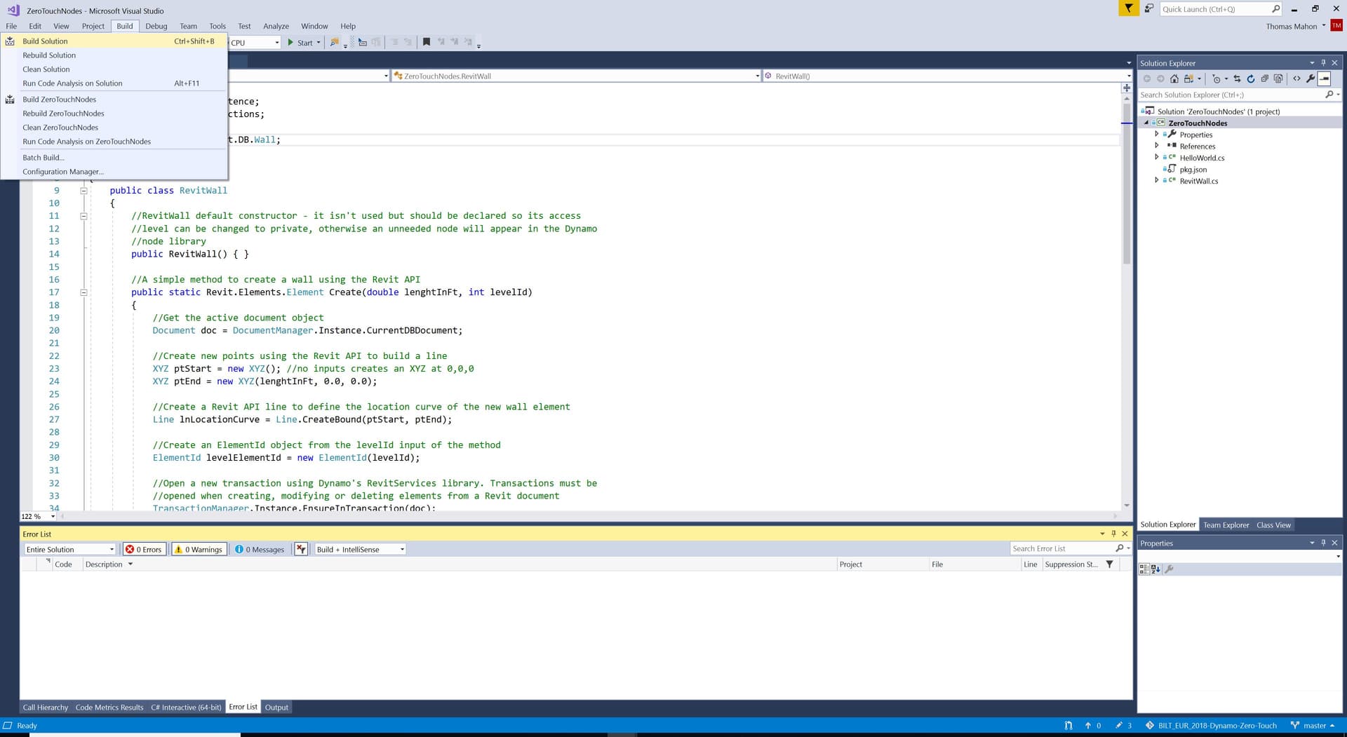 Visual Studio Build Solution