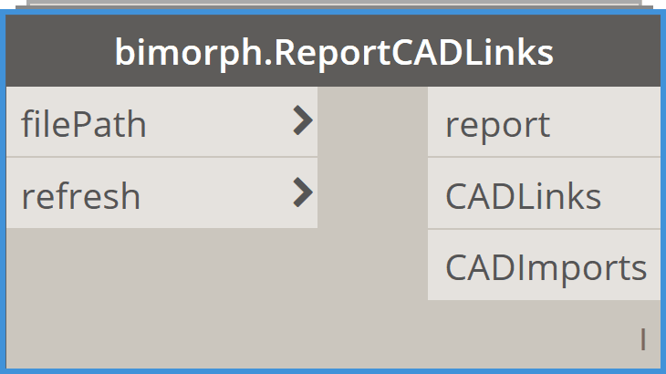 Bimorph Nodes ReportCADLinks for Dynamo BIM