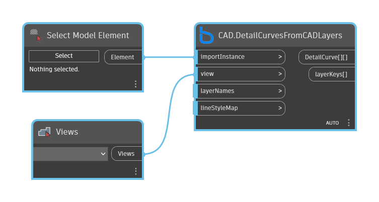 CAD.DetailCurvesFromCADLayers node example graph in Dynamo - BimorphNodes