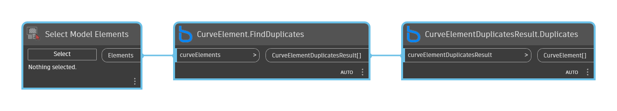 CurveElementDuplicatesResult.Duplicates node example graph in Dynamo - BimorphNodes