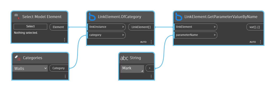 LinkElement.GetParameterValueByName node example graph in Dynamo - BimorphNodes