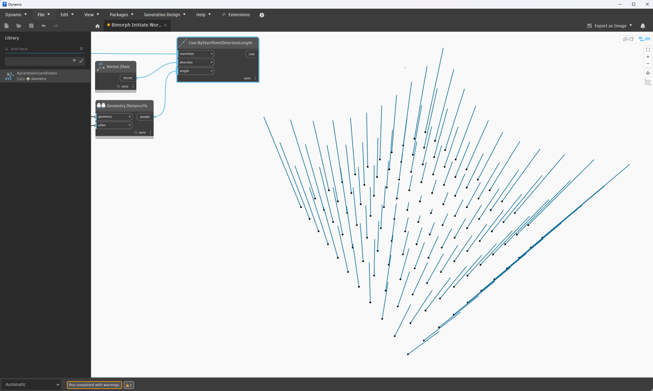 The framing lines previewed in the viewport